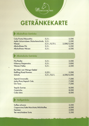Getränkekarte 4-2026